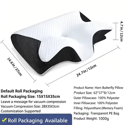 Cloud Rest™ Memory Foam Neck Pillow – Washable Cover