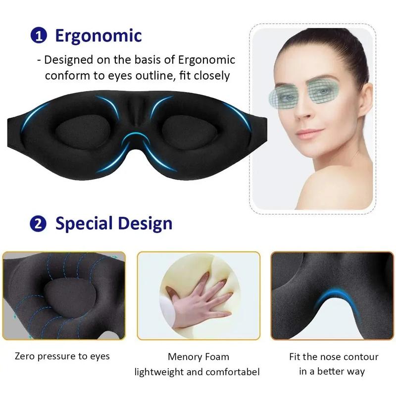 DreamFit™ 3D Contoured Sleep Mask – Zero Pressure Blindfold