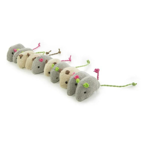 SmartyKat Skitter Critters – Plush Catnip Mice, 10-Pack