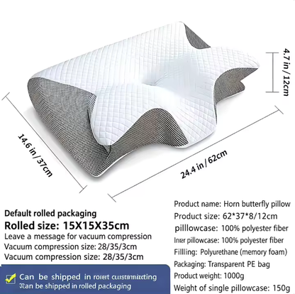 Cloud Rest™ Memory Foam Neck Pillow – Washable Cover