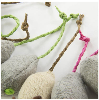 SmartyKat Skitter Critters – Plush Catnip Mice, 10-Pack