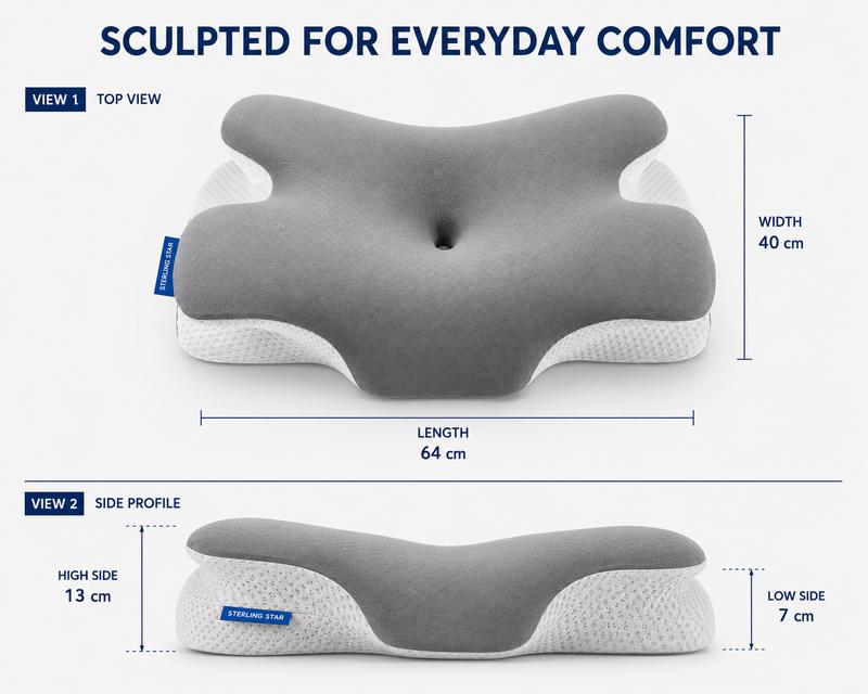 Cloud Rest™ Memory Foam Neck Pillow – Washable Cover