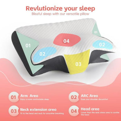 Cloud Rest™ Memory Foam Neck Pillow – Washable Cover