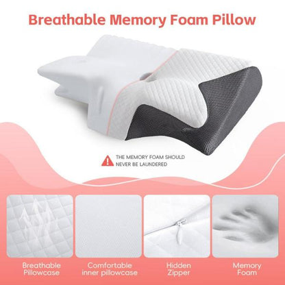 Cloud Rest™ Memory Foam Neck Pillow – Washable Cover