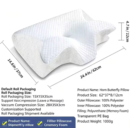 Cloud Rest™ Memory Foam Neck Pillow – Washable Cover